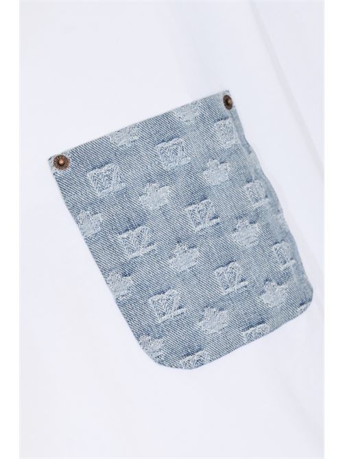 T-shirt Loose Fit in jersey di cotone con taschino D2 Monogram DSQUARED2 | S74GD1554 D20106100